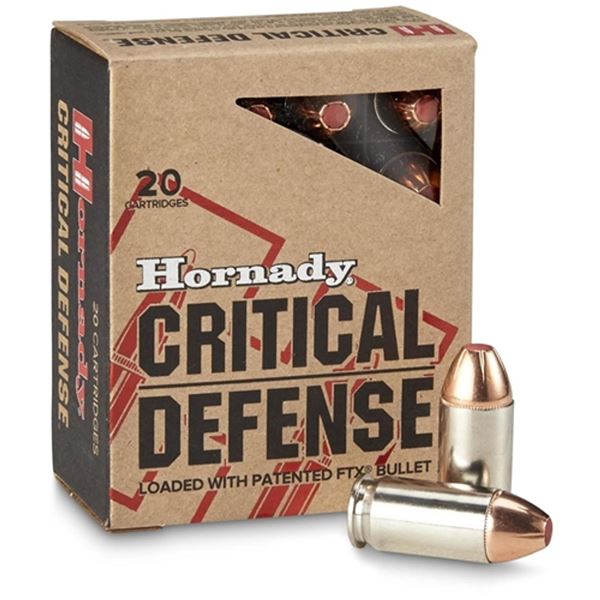 Hornady Critical Defense 45 Auto 185 Grain  FTX (20 Rounds) Sku 90900