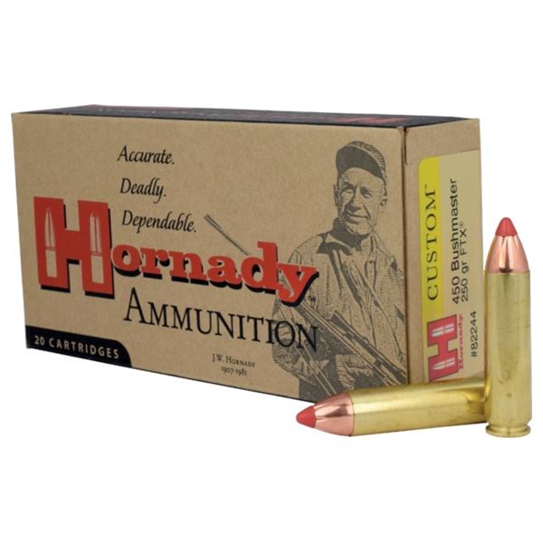 Hornady Custom 450 Bushmaster 250 Grain FTX (20 Rounds) Sku 82244