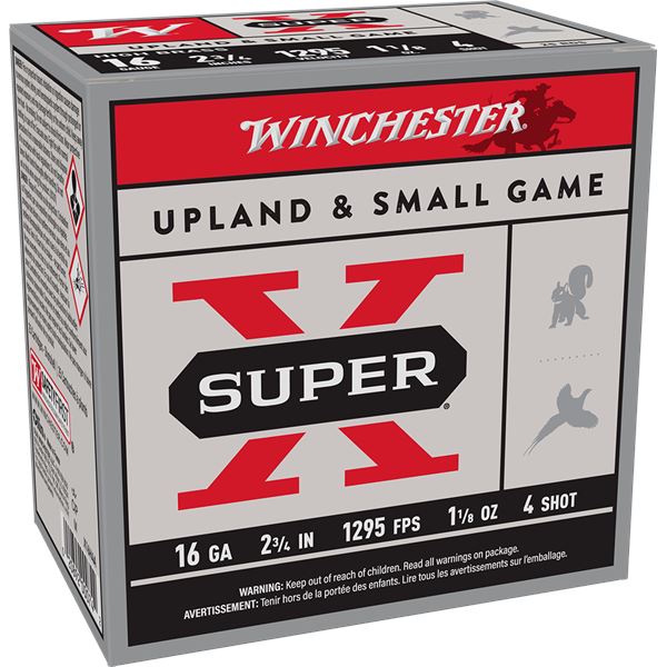 Winchester 16GA 2.75" 1.1/8 OZ. #4 Sku X16H4