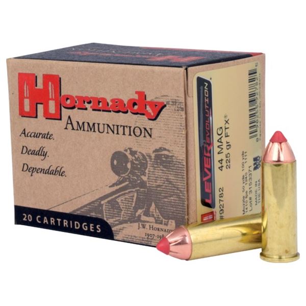 Hornady LEVERevolution 44 Mag 225 Grain FTX (20 Cartridges) Sku 92782