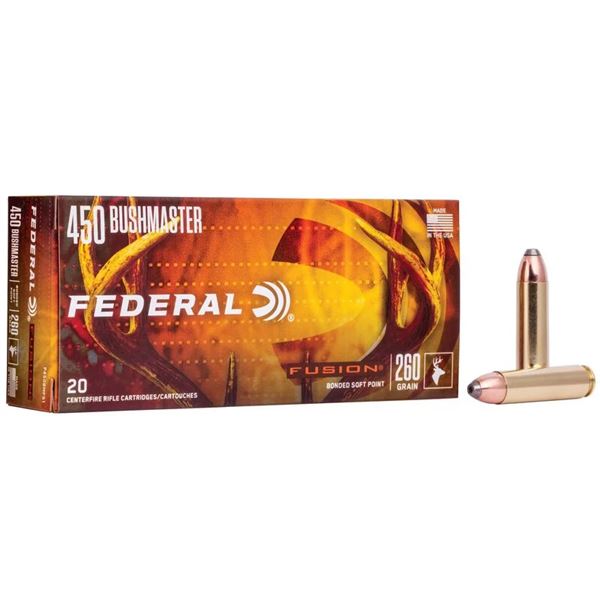 Federal Fusion 450 Bushmaster 260 Grain (20 Rounds) Sku F450BMFS1