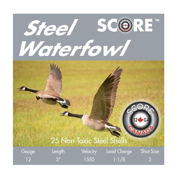 Score Steel Waterfowl 12GA 3 1/2"1 1/4 oz #2 (250 Rounds) Sku 12GA-S-3.5-02-250