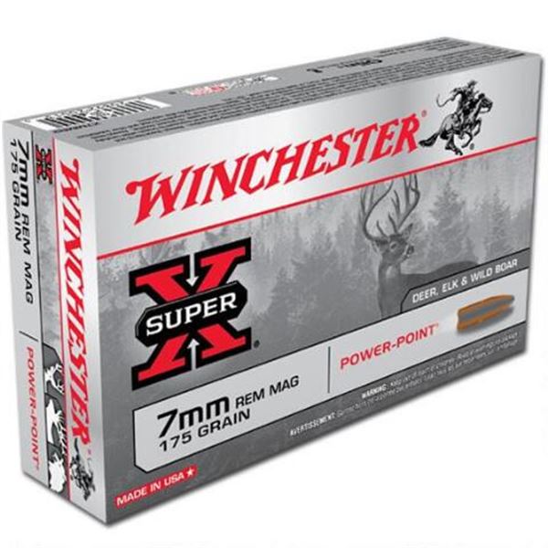 Winchester Super-X 7mm Rem Mag 175 Grain Power-Point (20 Rounds) Sku X7MMR2