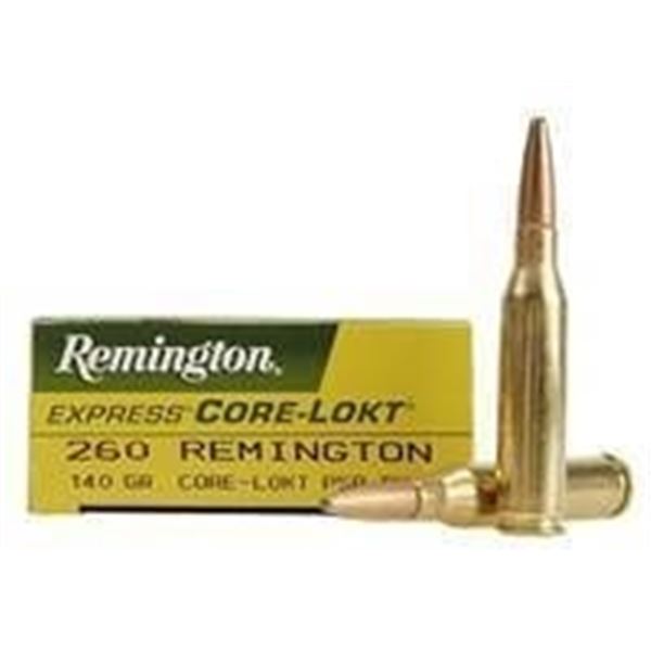 Remington Core-Lokt 260 Rem. 140 Grain PSP (20 Rounds) Sku 21292