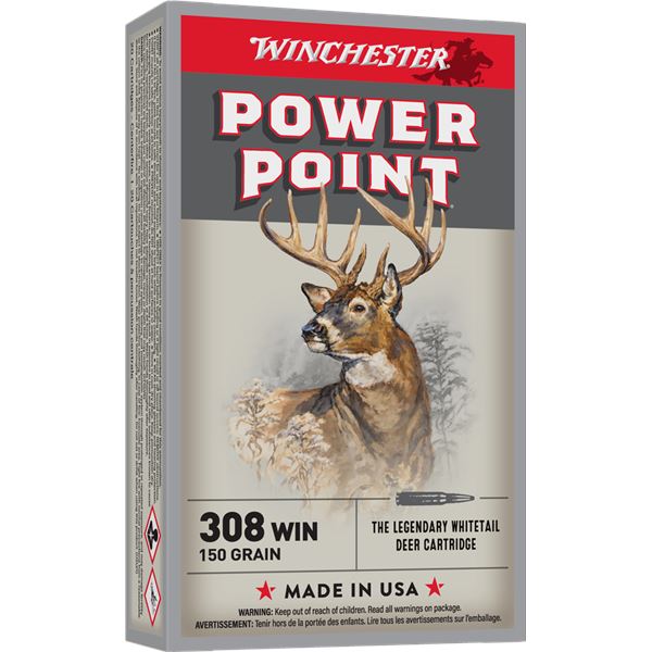 Winchester Super X 308 Win 150 Grain Power Point (20 Rounds) Sku X3085