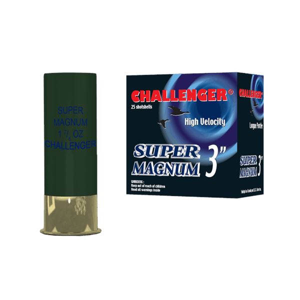 Challenger 12GA 3" Super Magnum Lead #2 (25 Rounds) Sku 30022