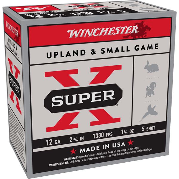 Winchester Super-X Heavy Lead Load 12GA 2 3/4" Shot #5 (25 Rounds) Sku X125
