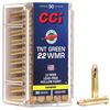 Image 1 : CCI .22 WMR 30 Grain TNT Green Hollow Point (50 Rounds) Sku 60