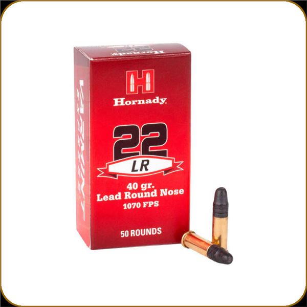 Hornady 22 LR 40 Grain Lead Round Nose 1070FPS (500 Rounds) Sku 83211