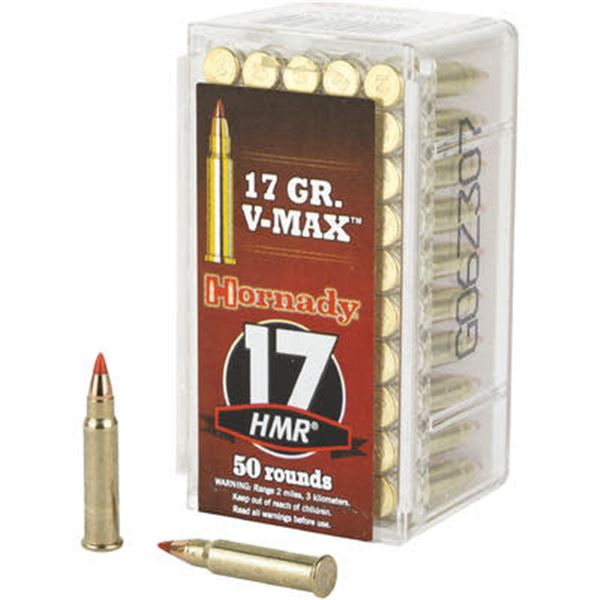 Hornady Varmint Express 17 HMR 17 Grain V-Max (50 Rounds) Sku 83170