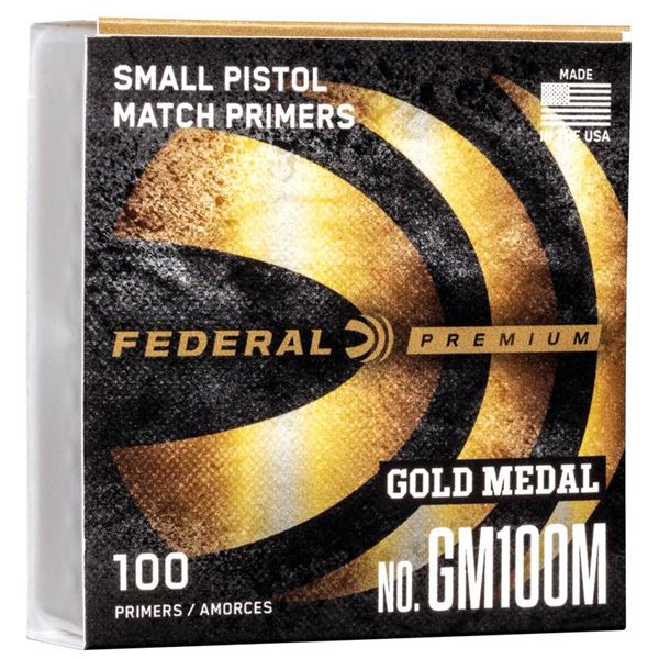 Federal Premium Gold Medal Match Small Pistol Primers Sku GM100M
