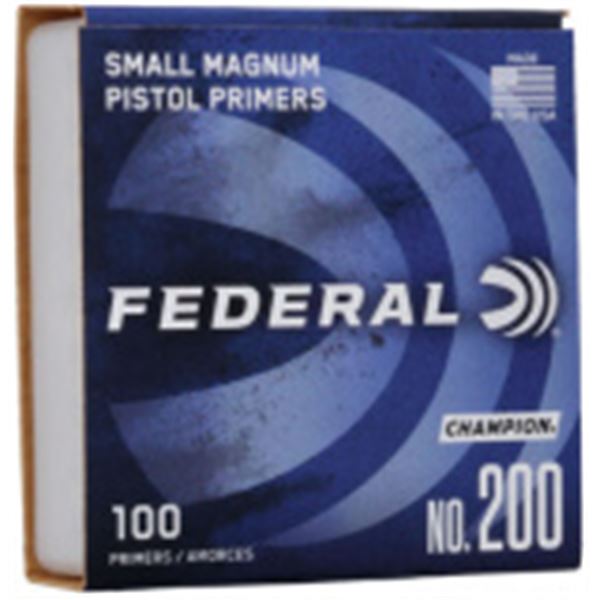 Federal Small Magnum Pistol Primers No. 200 (100 Count) Sku 200