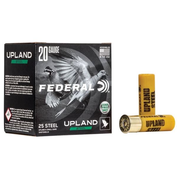 Federal Upland 20GA 2 3/4" 3/4 oz #7.5 1/2 Shot Steel (25 Rounds) Sku USH20 7.5