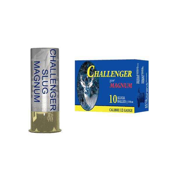 Challenger Magnum 12GA Slugs 2 3/4" 1 1/8oz (10 Rounds) Sku 200