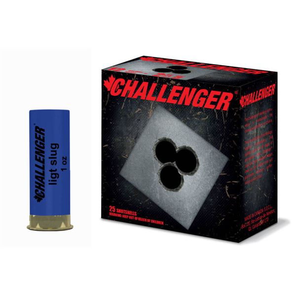 Challenger Low Recoil Target Slug 12GA 2 3/4" 1 oz (100 Rounds) Sku 3150