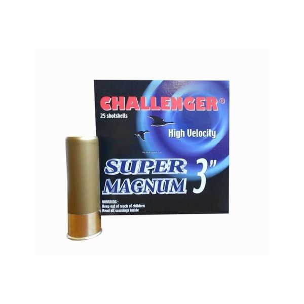 Challenger 12GA 3" Super Magnum Steel 1 1/4oz BBB (25 Rounds) Sku 50079