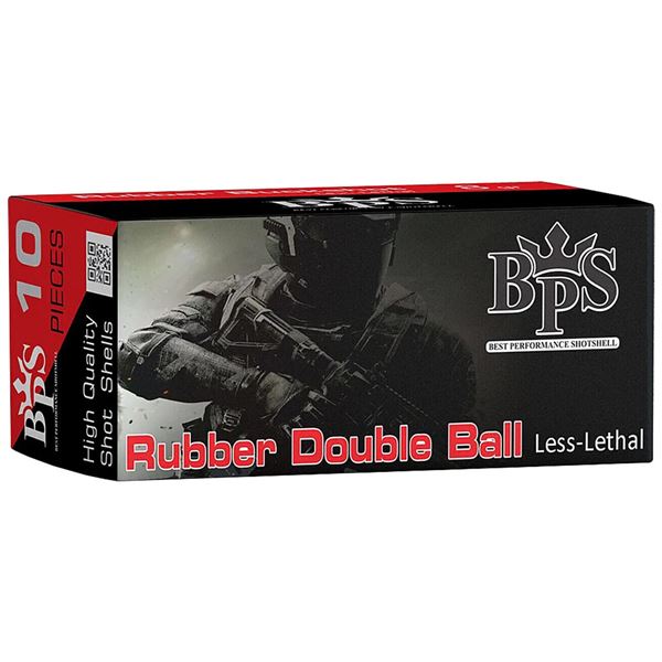 BPS 12GA 2 3/4" Rubber Double Ball Less-Lethal (10 Rounds) Sku BPS-12-DBL-BALL