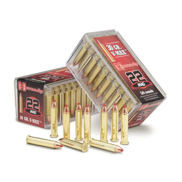 Hornady .22 Mag 30 Grain V-Max (50 Rounds) Sku 83202