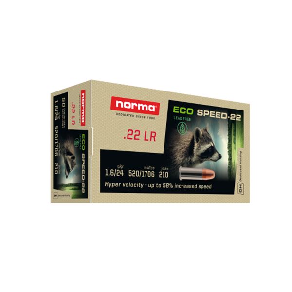 Norma Eco Speed 22 LR 24 Grain 1706 FPS Lead Free (500 Rounds) Sku 2423773