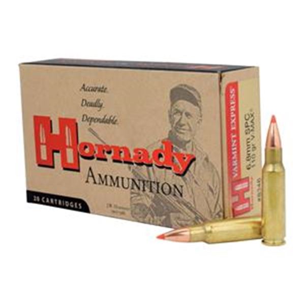 Hornady Ammo 6.8mm SPC 110 Gr V-MAX 20 rounds| SKU 200-8346