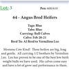 Image 1 : 64 Bred Heifers Base Weight: 1050