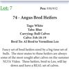 Image 1 : 74 Bred Heifers Base Weight: 1050