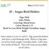 Image 1 : 45 Bred Heifers Base Weight: 1050