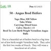 Image 1 : 50 Bred Heifers Base Weight: 1050