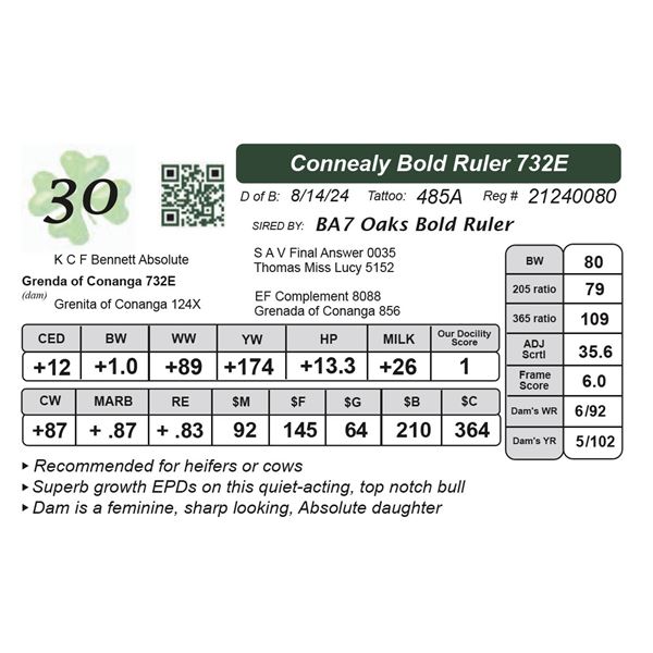 Connealy Bold Ruler 732E