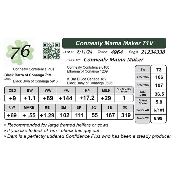 Connealy Mama Maker 71V