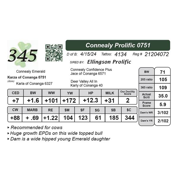 Connealy Prolific 0751