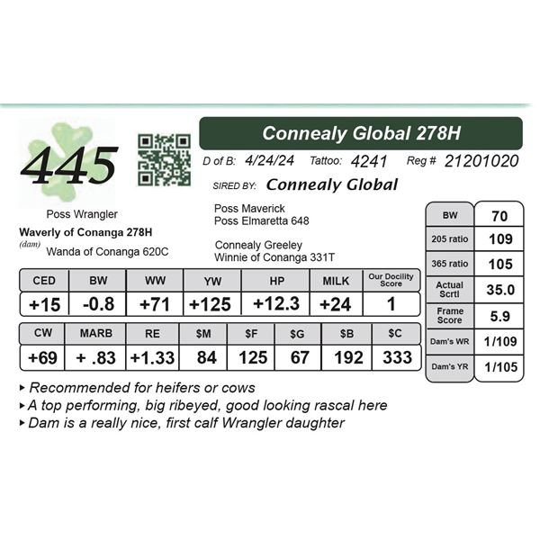 Connealy Global 278H