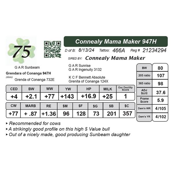 Connealy Mama Maker 947H
