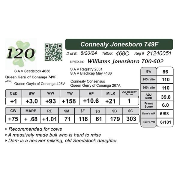 Connealy Jonesboro 749F