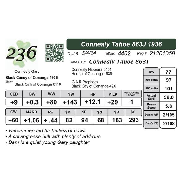 Connealy Tahoe 863J 1936