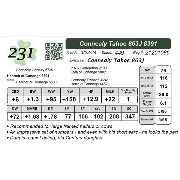 Connealy Tahoe 863J 8391