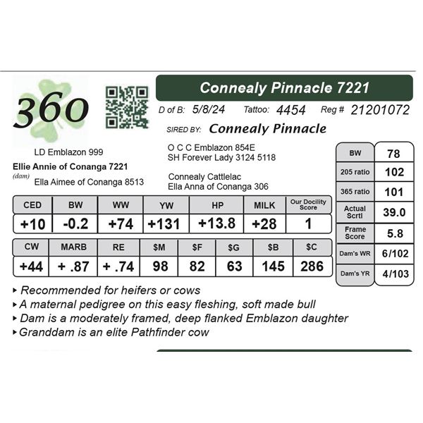 Connealy Pinnacle 7221
