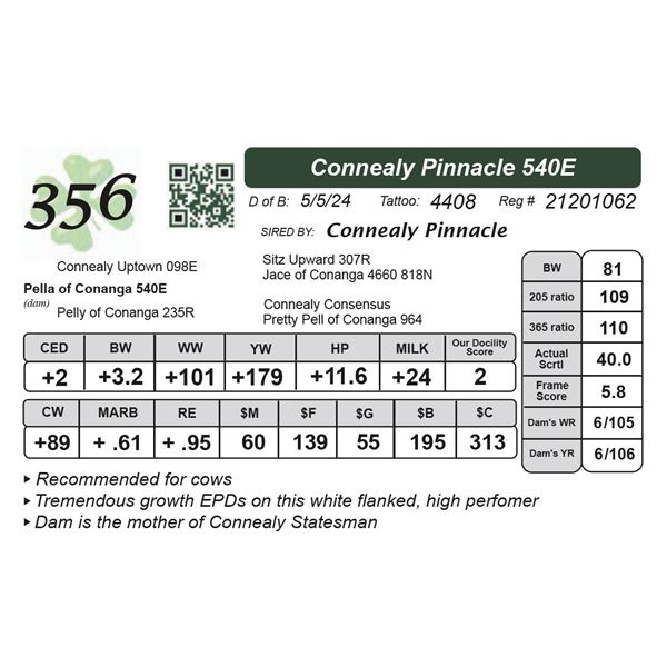 Connealy Pinnacle 540E
