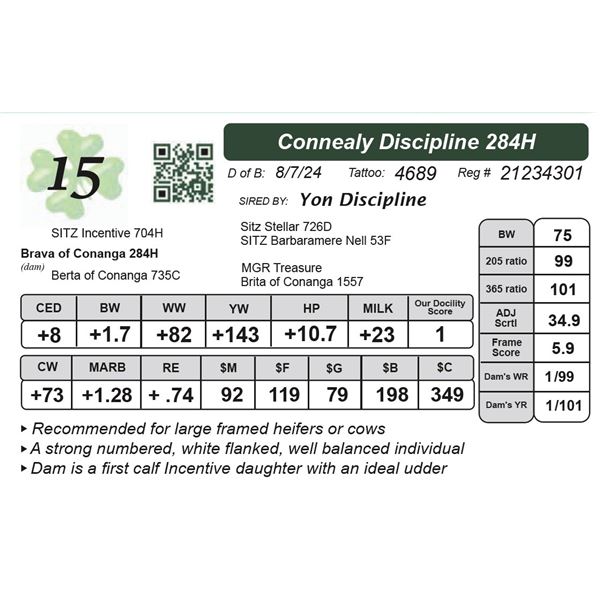 Connealy Discipline 284H