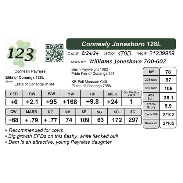 Connealy Jonesboro 128L