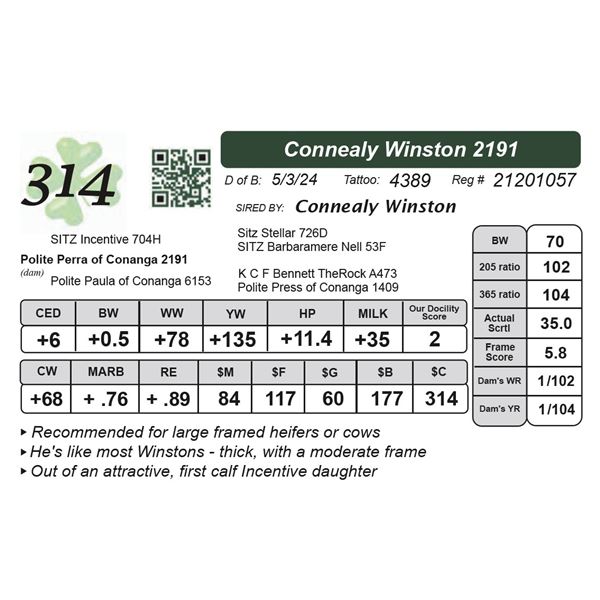 Connealy Winston 2191