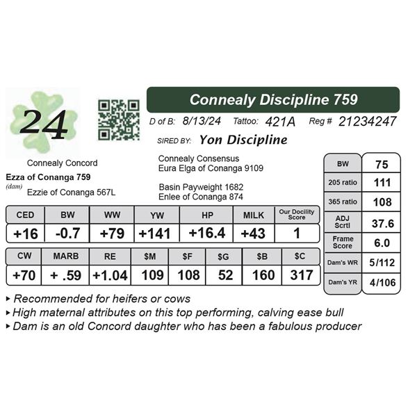 Connealy Discipline 759