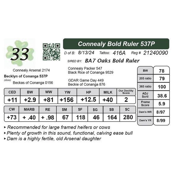 Connealy Bold Ruler 537P