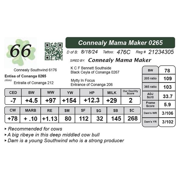 Connealy Mama Maker 0265