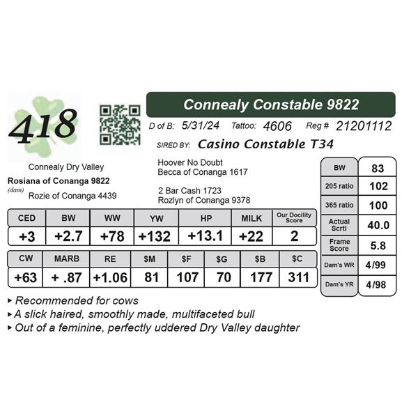 Connealy Constable 9822