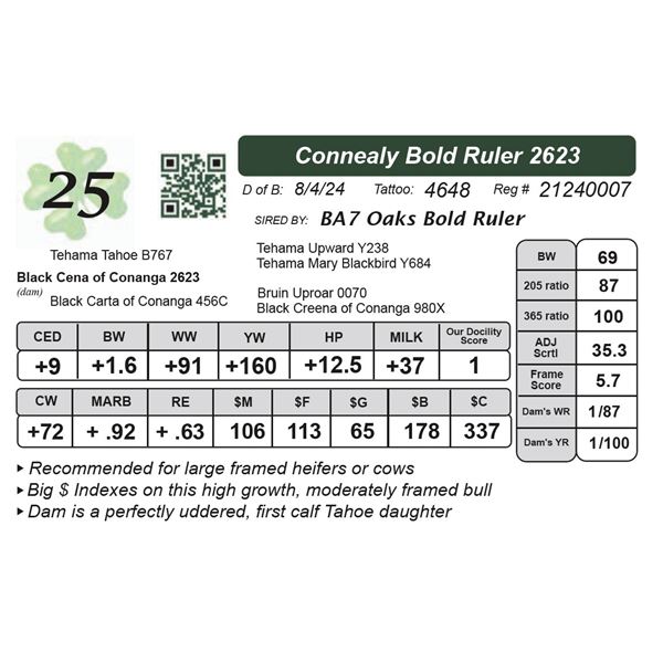 Connealy Bold Ruler 2623