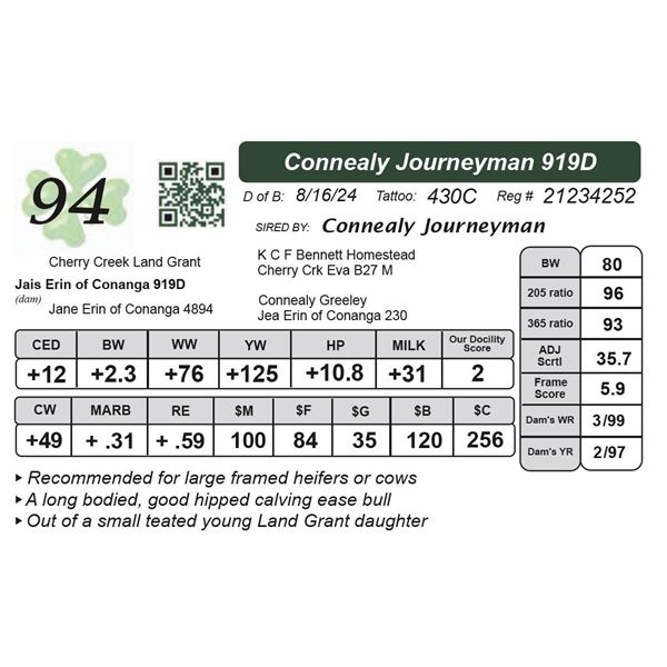 Connealy Journeyman 919D