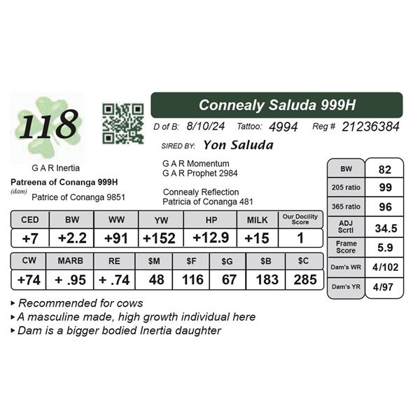 Connealy Saluda 999H