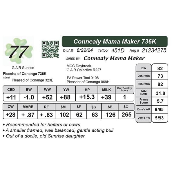 Connealy Mama Maker 736K