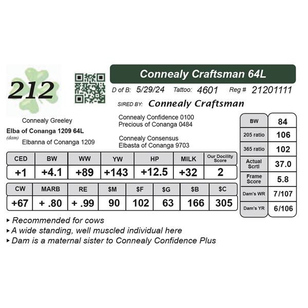 Connealy Craftsman 64L